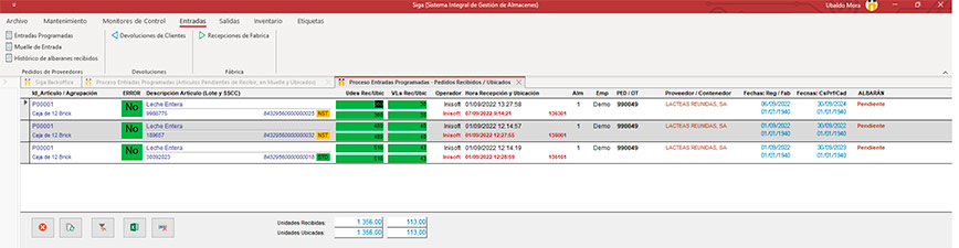 SIGA. Sistema Integral de Gestion de Almacenes.